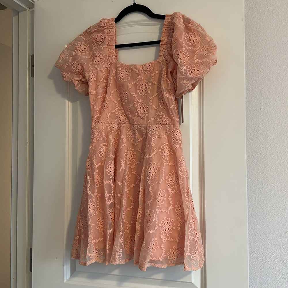 Adelyn Rae Matilda Embroidered Minj Dress - XS - Picture 2 of 7